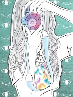 CAMERA HIPSTER GIRL