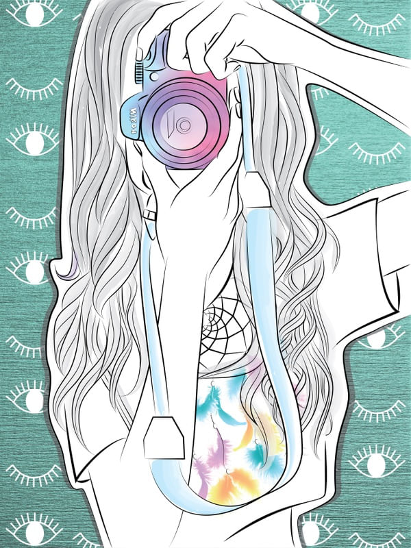 CAMERA HIPSTER GIRL