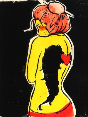 GAROTA ALADA LINÓLEO