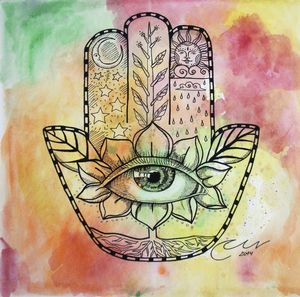 HAMSA ACUARELADO