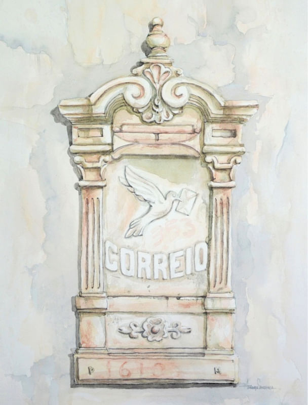 CAIXA DE CORREIO AQUARELA