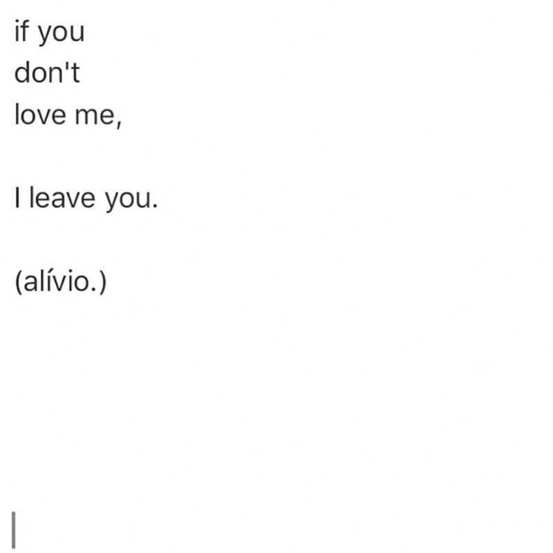 I LEAVE YOU