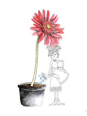 GERBERA VERMELHA I