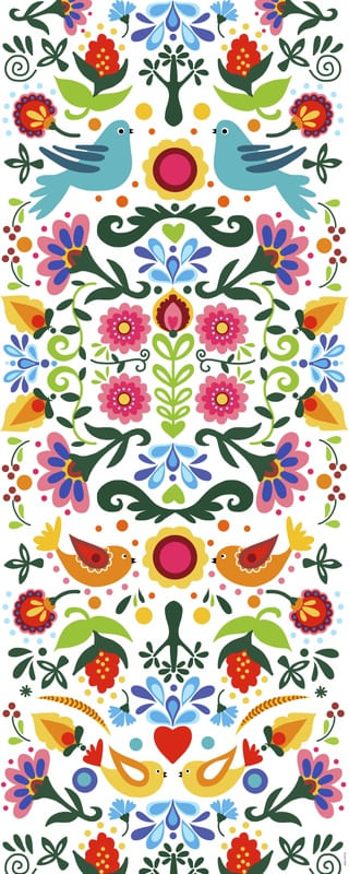 FLOWER FOLK ART BRANCO