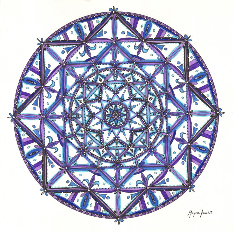MANDALA AZUL E ROXA