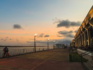 POR DO SOL NO PIER RECIFE ANTIGO