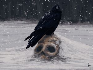 O CORVO NA NEVE