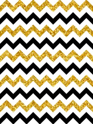 CHEVRON BLACK AND GOLD
