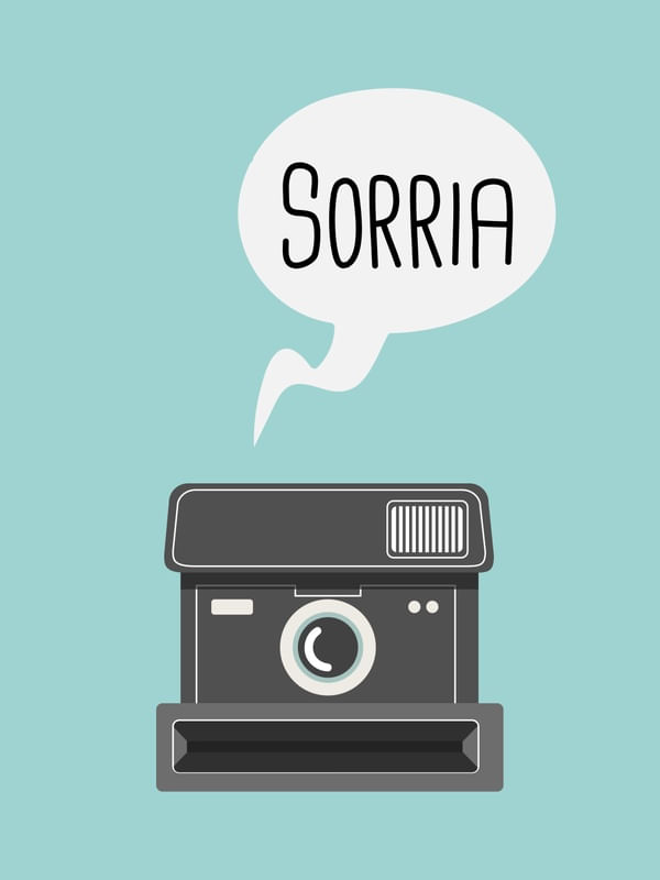 SORRIA CAMERA FOTOGRAFIA AZUL
