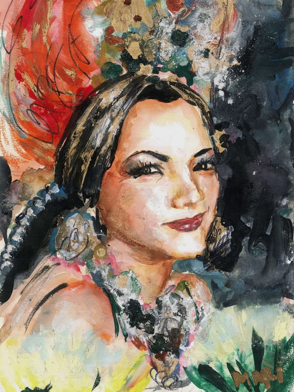 CARMEN MIRANDA AQUARELA