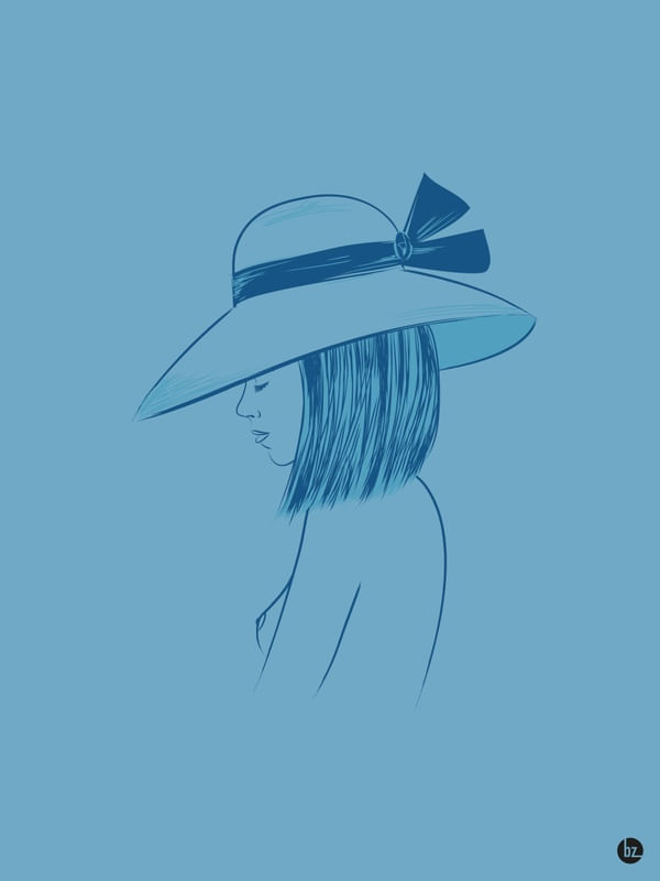 SUMMER GIRL IN BLUE