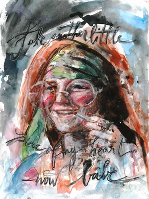 JANIS JOPLIN AQUARELA