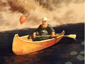 OLD MAN ON BOAT