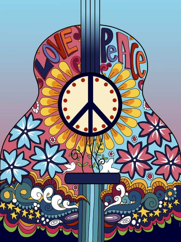 VIOLÃO HIPPIE COLOR