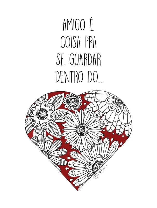 CORAÇÃO FLORAL AMIGO É