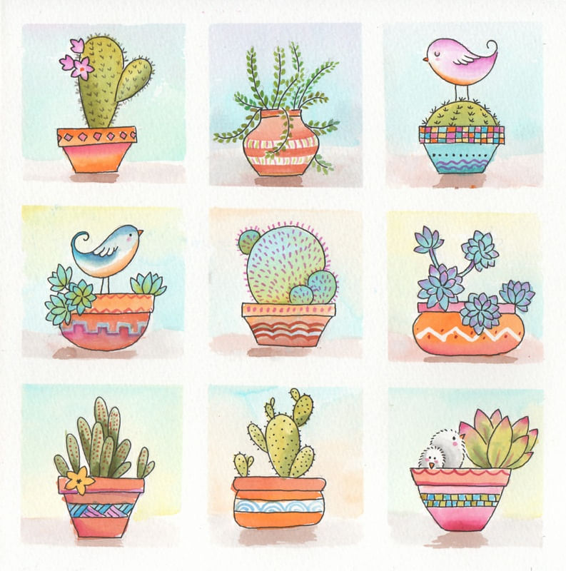 CACTOS E PASSARINHOS