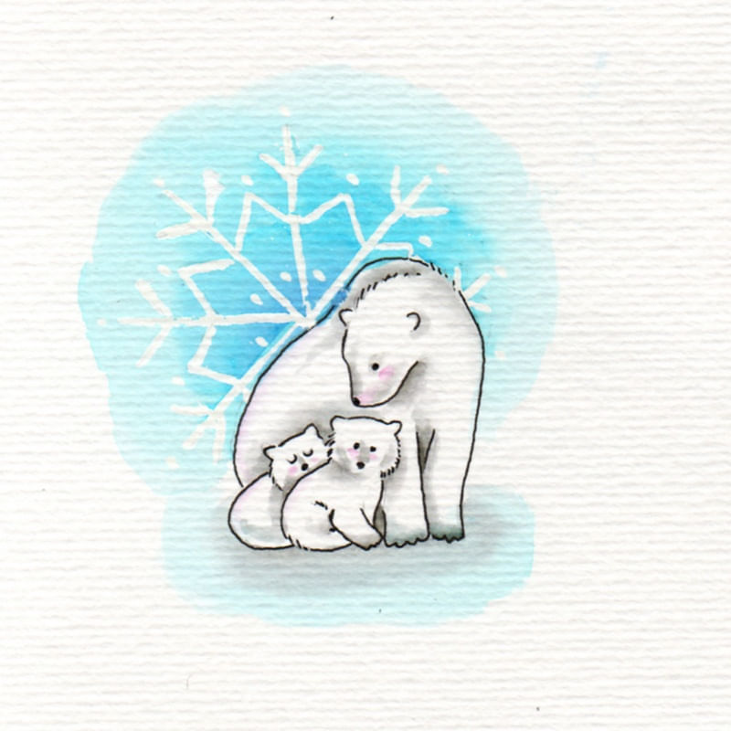 URSO POLAR COM FILHOTES