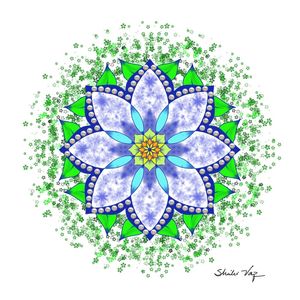 MANDALA FLORAL AZUL