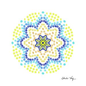 MANDALA FLORAL AMARELA