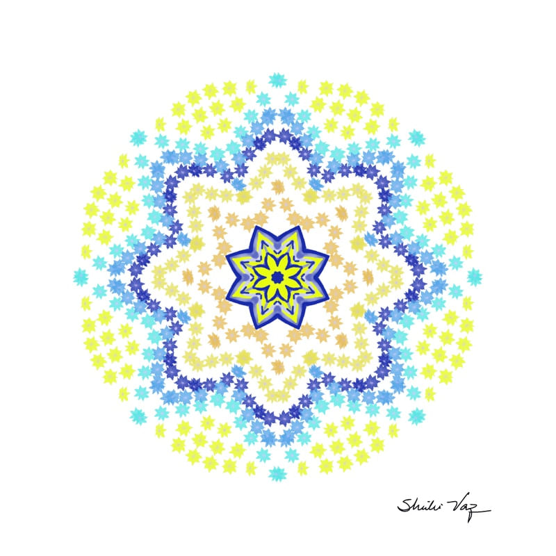 MANDALA FLORAL AMARELA