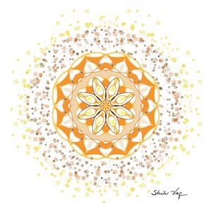 MANDALA FLORAL MARROM