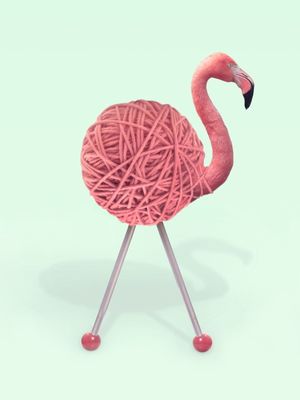 YARN FLAMINGO