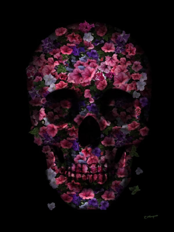 SKULL FLOWER PURPLE