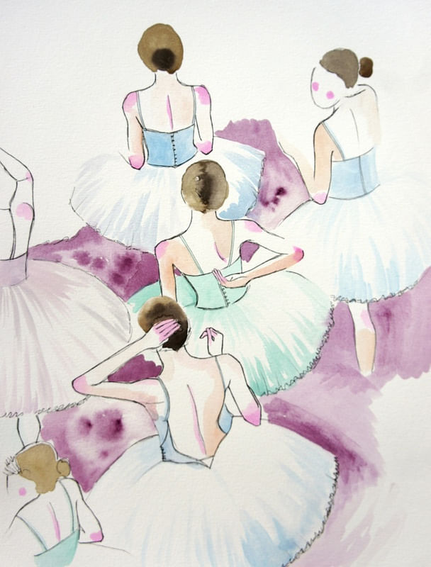BAILARINAS EM AQUARELA