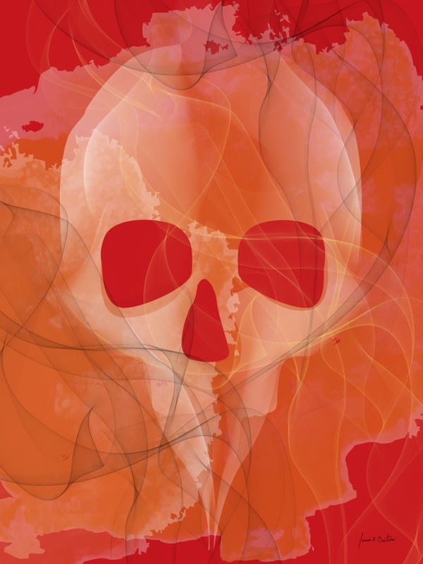 SKULL SMOKE RED 01