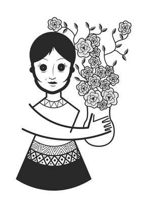 A MOÇA E AS FLORES TAU