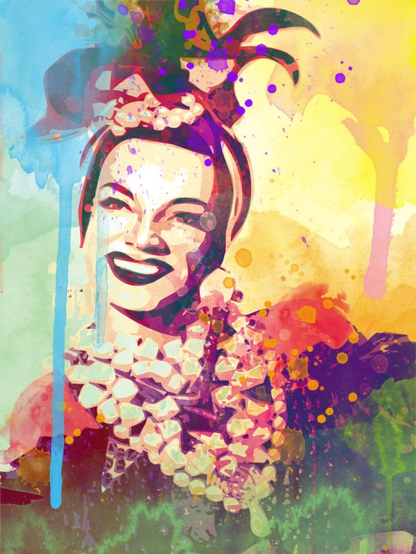 CARMEM MIRANDA AQUARELA
