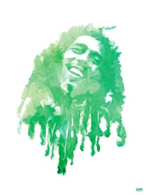 PINTURA DIGITAL BOB MARLEY
