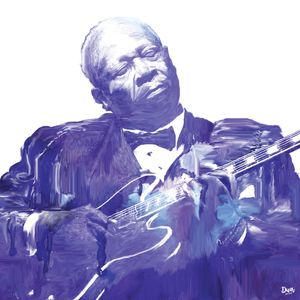 PINTURA DIGITAL B.B KING (QUADRADO)