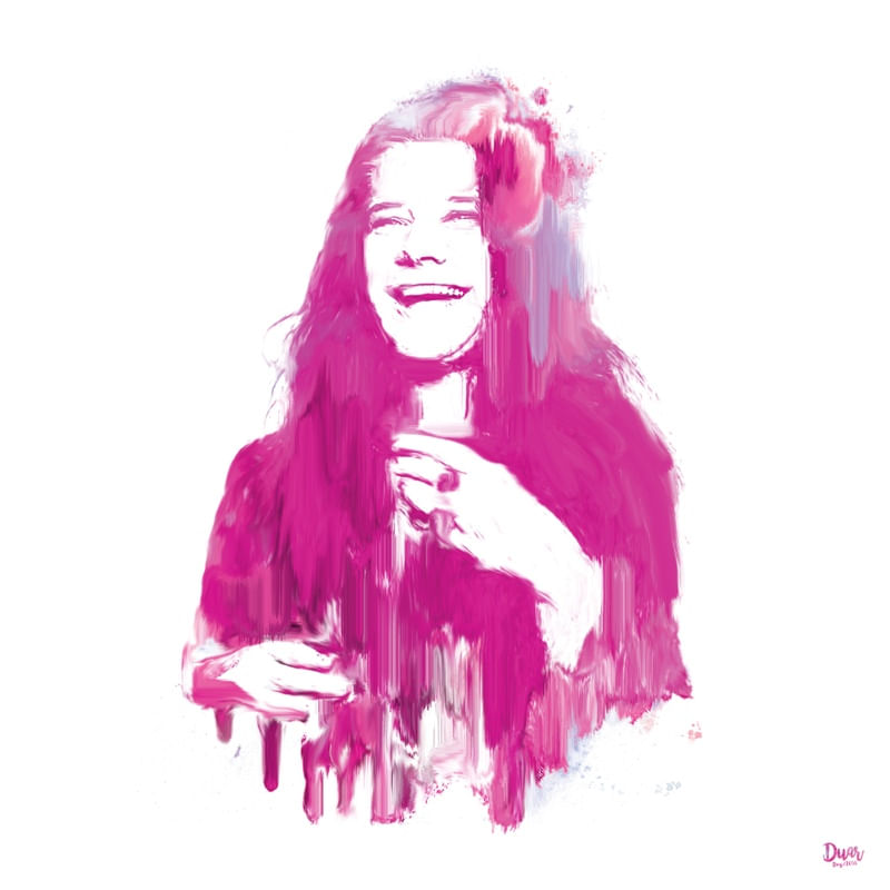 PINTURA DIGITAL JANIS JOPLIN (QUADRADO)