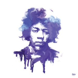 PINTURA DIGITAL JIMI HENDRIX (QUADRADO)