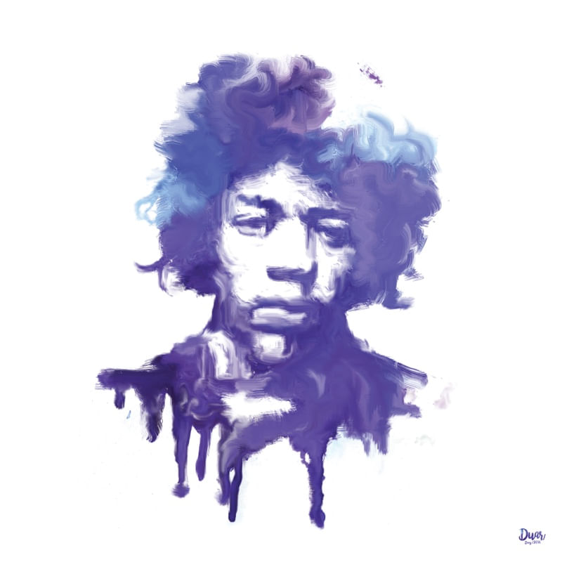 PINTURA DIGITAL JIMI HENDRIX (QUADRADO)