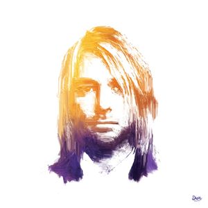 PINTURA DIGITAL KURT COBAIN (QUADRADO)