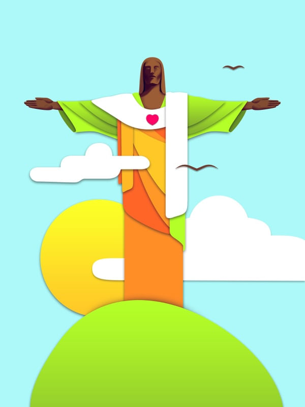 CRISTO REDENTOR - ARTE PAPEL