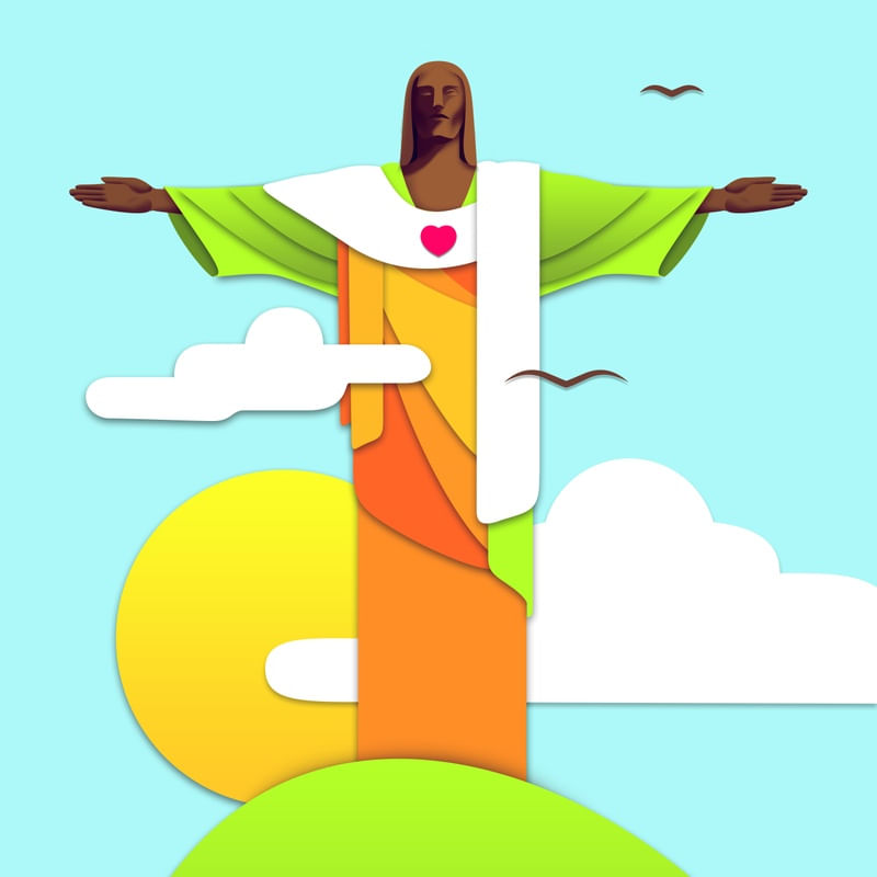 CRISTO REDENTOR - ARTE PAPEL 2