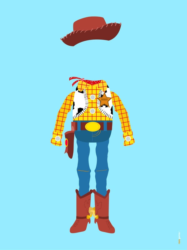 WOODY TOY STORY MINIMALISTA