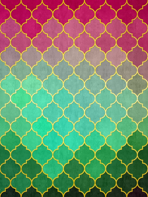 MOSAICO VERDE E ROSA