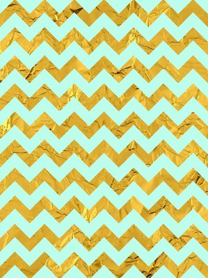 CHEVRON BLUE AND GOLDEN
