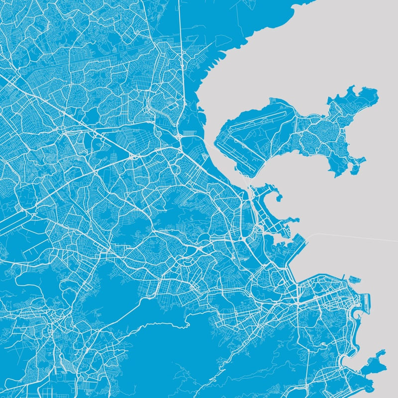 RIO DE JANEIRO TRAFFIC MAP BLUE