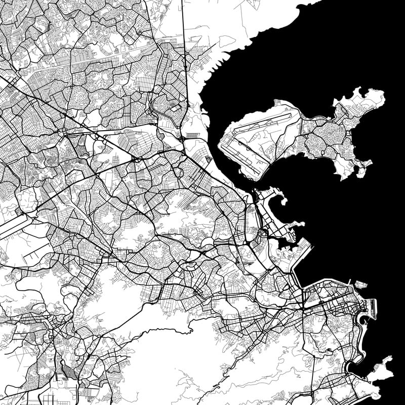 RIO DE JANEIRO TRAFFIC MAP WHITE