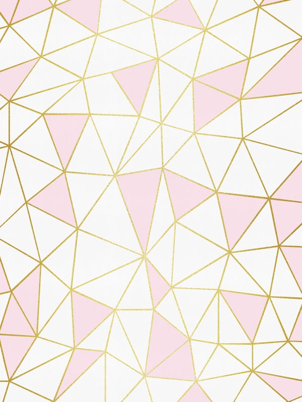 PADRÃO BRANCO DOURADO E ROSA