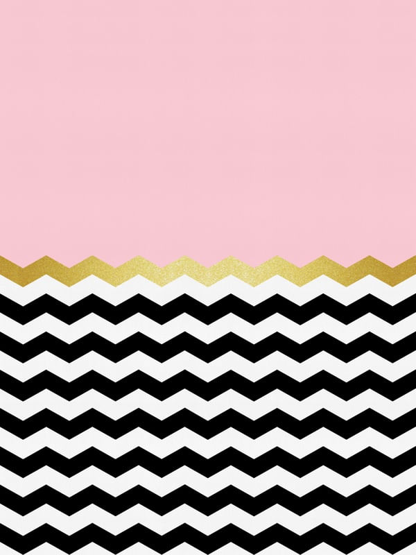 CHEVRON DOURADO E ROSA