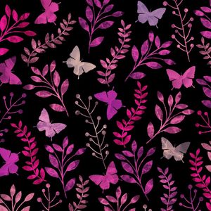 WATERCOLOR FLORAL AND BUTTERFLY