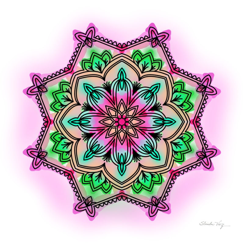 MANDALA NEON ROSA
