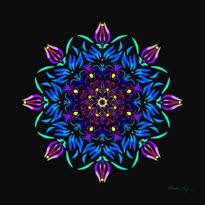 MANDALA BLUE ILLUMINATED