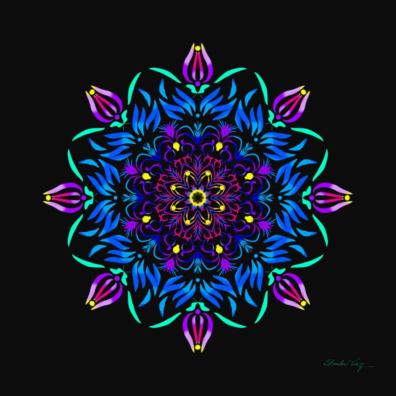 MANDALA BLUE ILLUMINATED